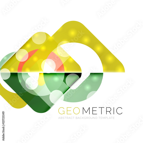 Modern abstract round shapes repititon background