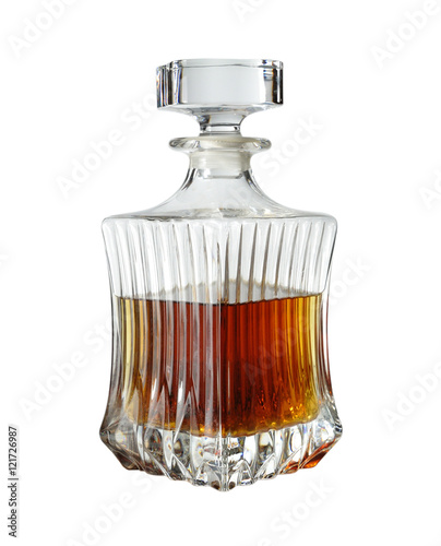 Wallpaper Mural crystal decanter of whiskey. photo isolated on white background Torontodigital.ca