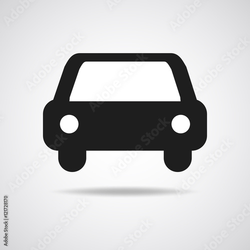 car icon vector on gray background