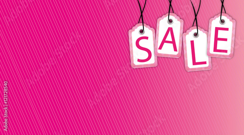 Rosa Sale hängende Preisschilder Banner