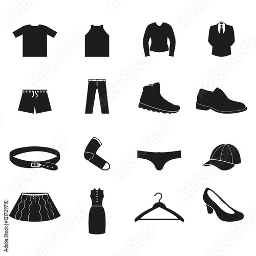 Clothes icon set