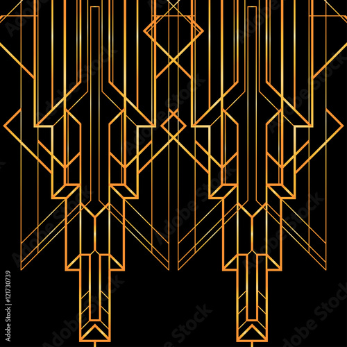 Art deco geometric pattern (1920's style)