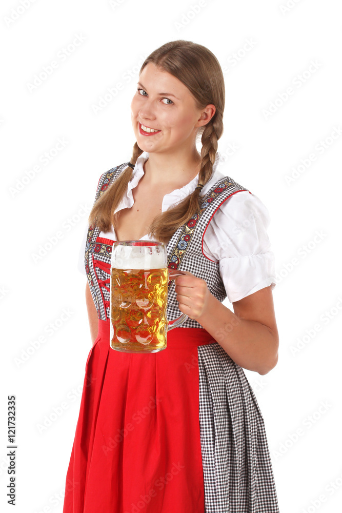 Oktoberfest woman with beer Oktoberfest woman with beer