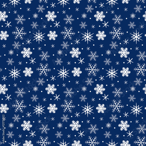Seamless pattern with snowflakes for your design.
