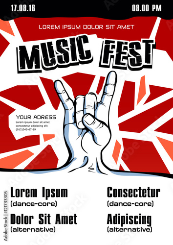 vector music fest poster