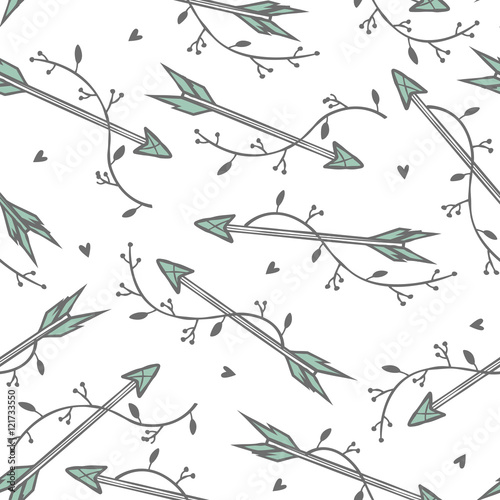 vector arrows boho seamless pattern