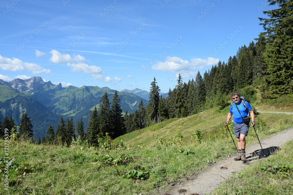 Wanderer am Diedamskopf Wanderer am Diedamskopf