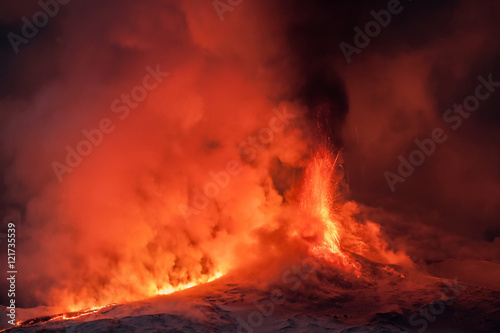 Volcano Etna eruption © Wead