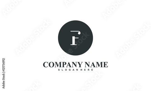 Simple Initial Logo Illustration