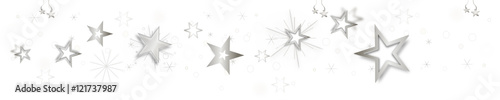 Stern Sterne Band Banner Hintergrund Silber Weihnachten