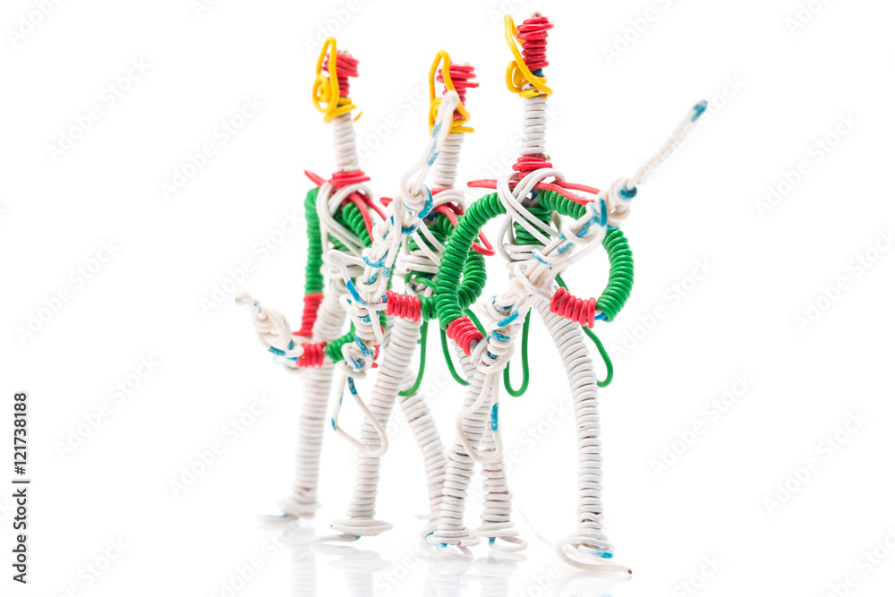 Fototapeta premium three wire toy soldiers two