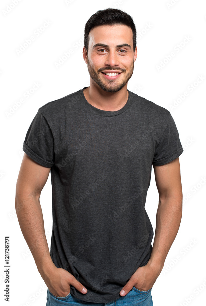 Young smiling man isolated on a white background Young smiling man isolated on a white background