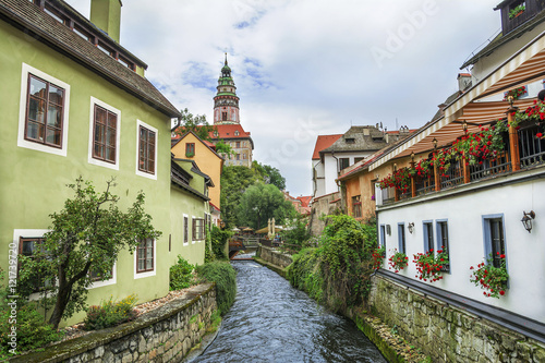 Cesky Krumlov , amazing unique medieval town in Bohemia, Czech Republic