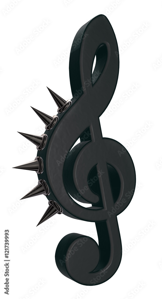 Fototapeta premium clef with prickles - 3d rendering