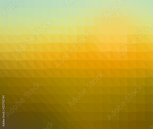Gold color geometric rumpled background. Low poly style gradient illustration. Graphic background.