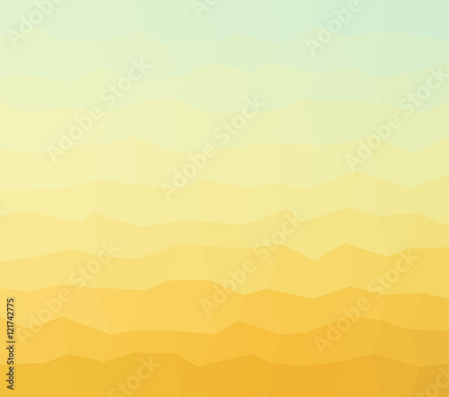 Gold color geometric rumpled background. Low poly style gradient illustration. Graphic background.