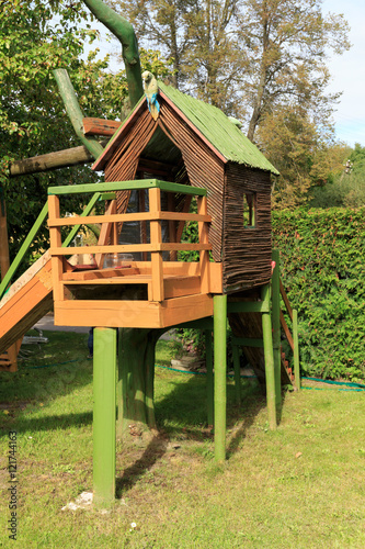 A small house in the children's playground