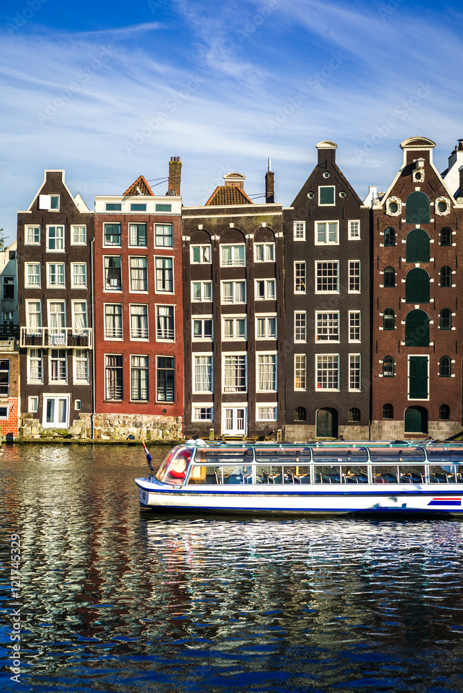 Naklejka premium Miasto Amsterdam