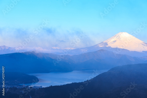 Mountain Fuji winter in morning. © pigprox