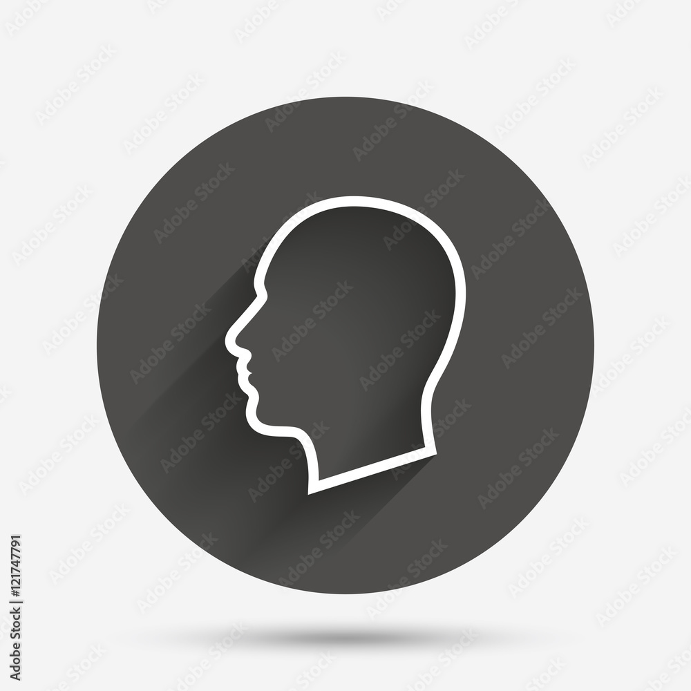 Head sign icon. Male human head. Head sign icon. Male human head.