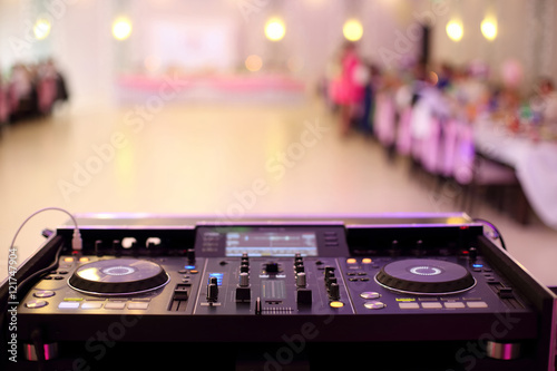 Empty hall during party or wedding celebration
