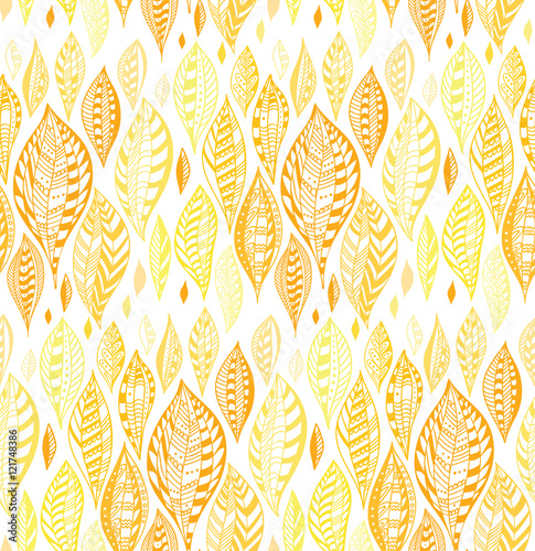 Seamless pattern with leafs. Autumn leaf background. Floral seamless pattern, leaf background. Plants ornament

