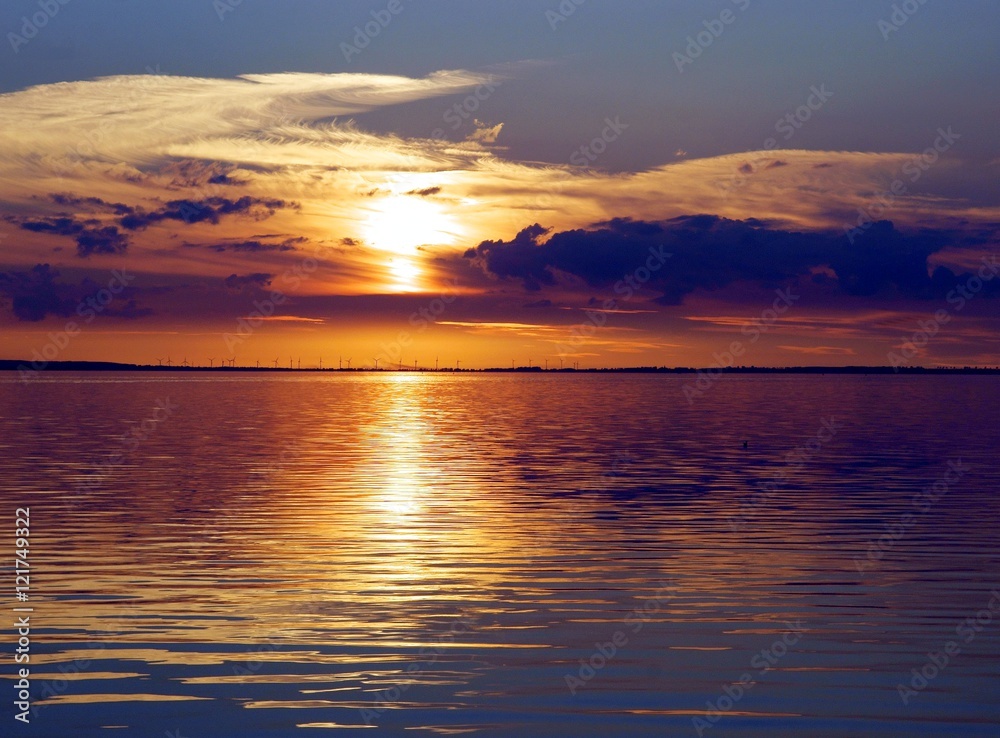 sunset upon Baltic sea