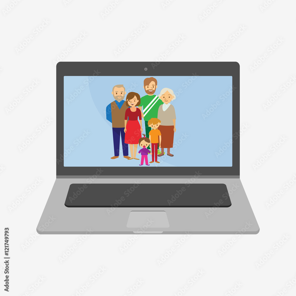 Laptop illustration icon Laptop illustration icon