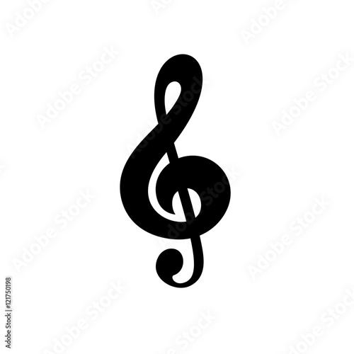 Illustration of a black clef