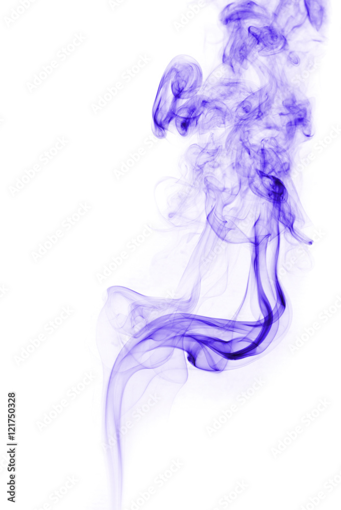The movement of smoke cigarettes on a white background . The movement of smoke cigarettes on a white background .