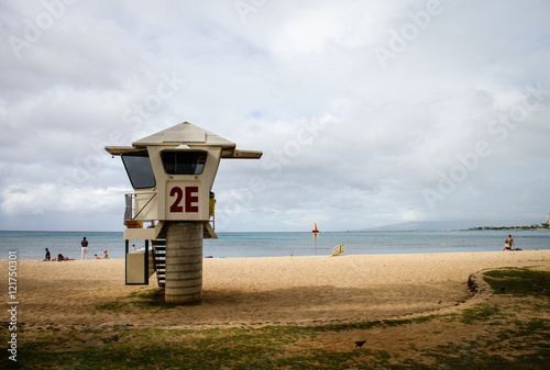 Lifeguard Post at Waikiki Beach