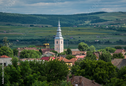 Aerial view from Citadel of Alba Iulia city in Romania