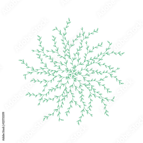 vector outline texture of the branches on the white background  illustration with leave can be used for wallpaper  pattern fills  web page background surface textures  invitation card. Floral textile