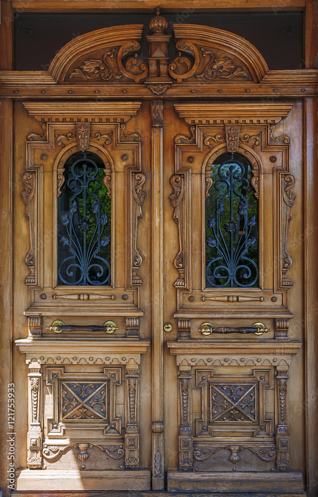doors wooden, carved