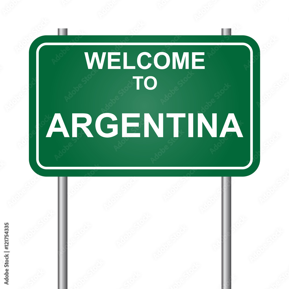 Welcome to Argentina, green signal vector Welcome to Argentina, green signal vector