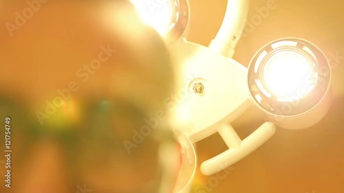 Operating Table Lights from Patients Point of View