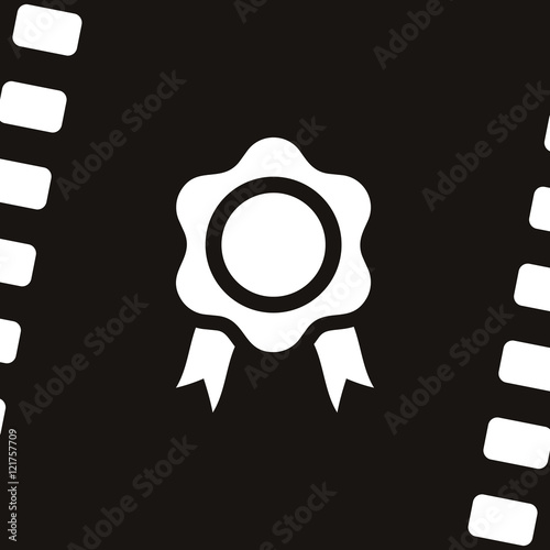 Flat paper cut style icon of seal