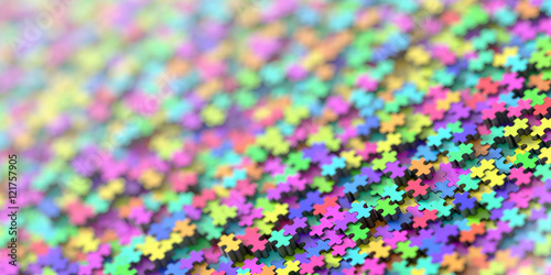 Jigsaw three dimensional background