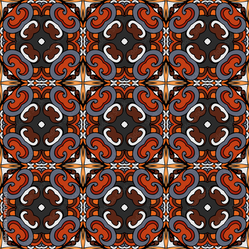 tiled pattern ethnic floral print tiled pattern ethnic floral print