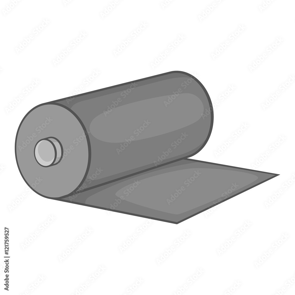 Fabric roll icon in black monochrome style isolated on white background. Sewing symbol vector illustration Fabric roll icon in black monochrome style isolated on white background. Sewing symbol vector illustration