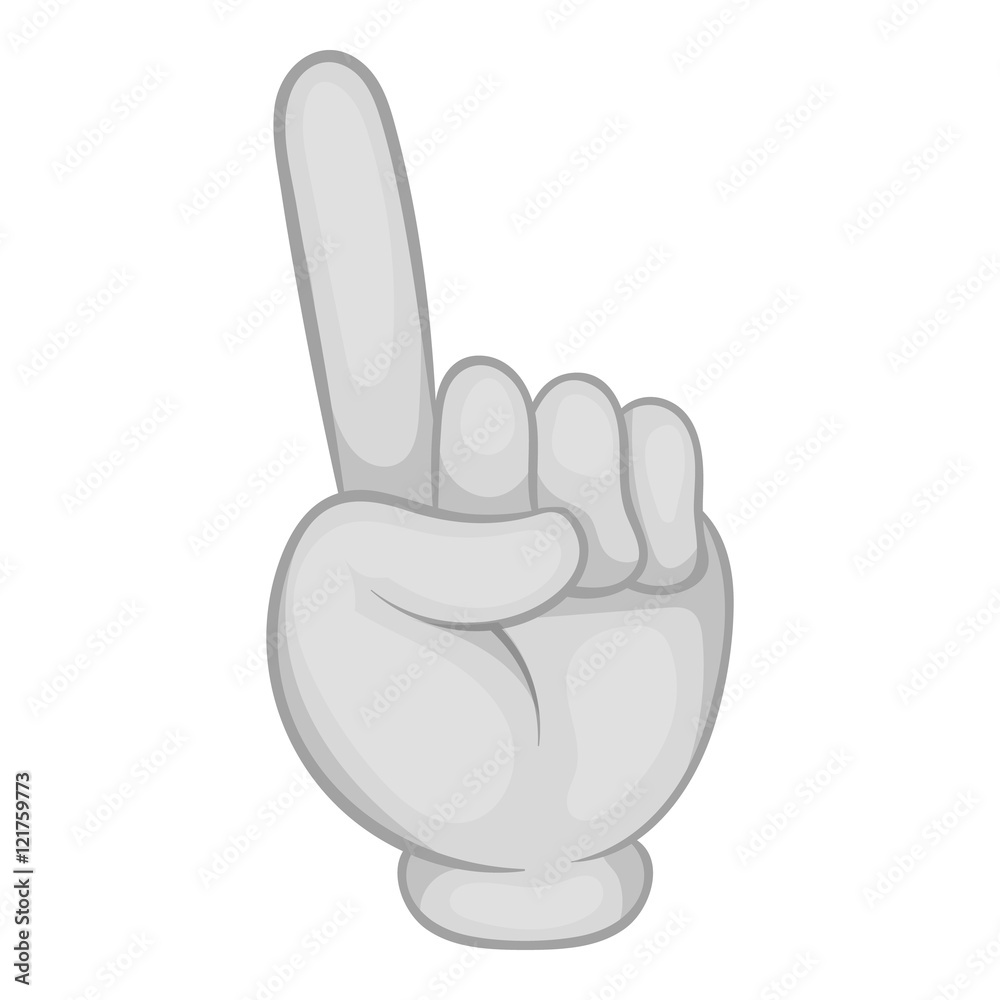 Gesture thumb up icon in black monochrome style isolated on white background. Gesticulation symbol vector illustration