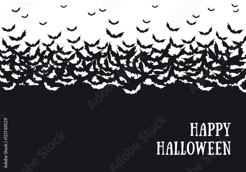 Halloween bats background, vector