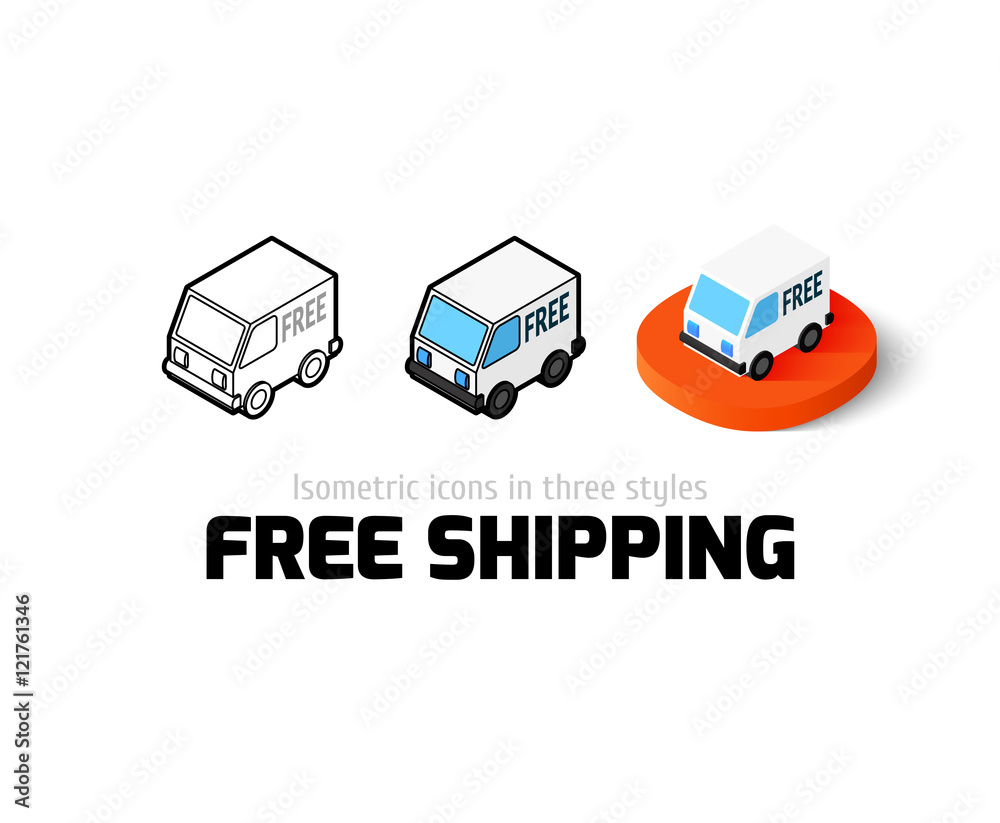 Free shipping icon in different style Free shipping icon in different style