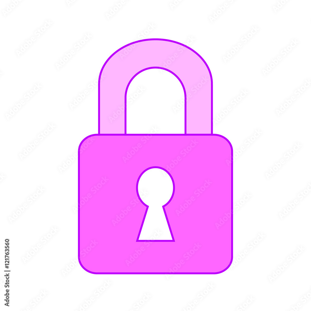 Lock symbol icon on white background. Vector illustration. Lock symbol icon on white background. Vector illustration.