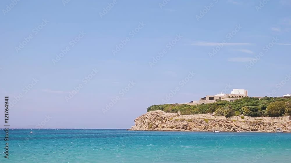 Beautiful view lagoon with clean turquoise water in Greek, Europe Beautiful view lagoon with clean turquoise water in Greek, Europe