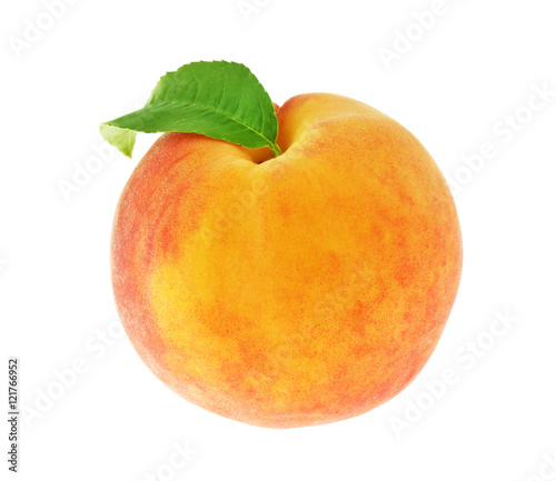 Fresh peach on a white background