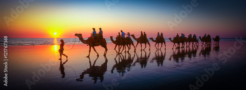 Broome, Camel reflections photo