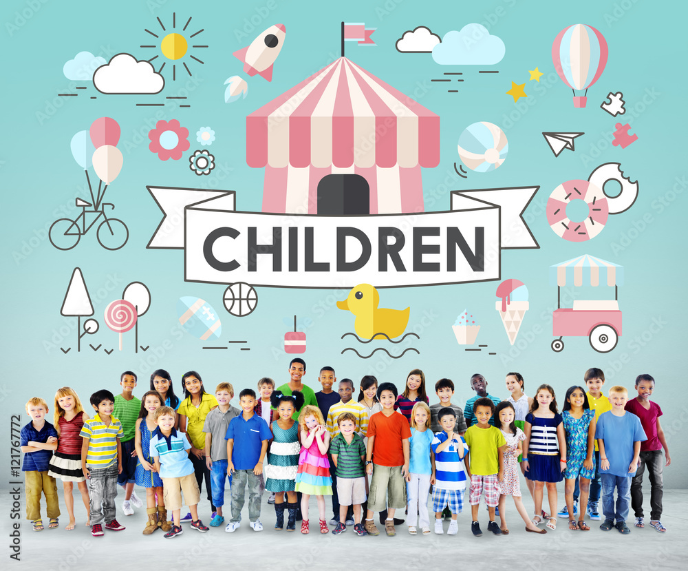 Children Kids Energetic Youth Playful Concept