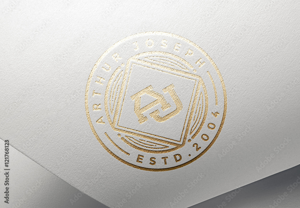 Metallic Foil Stamping Mockup 01 Stock Template | Adobe Stock