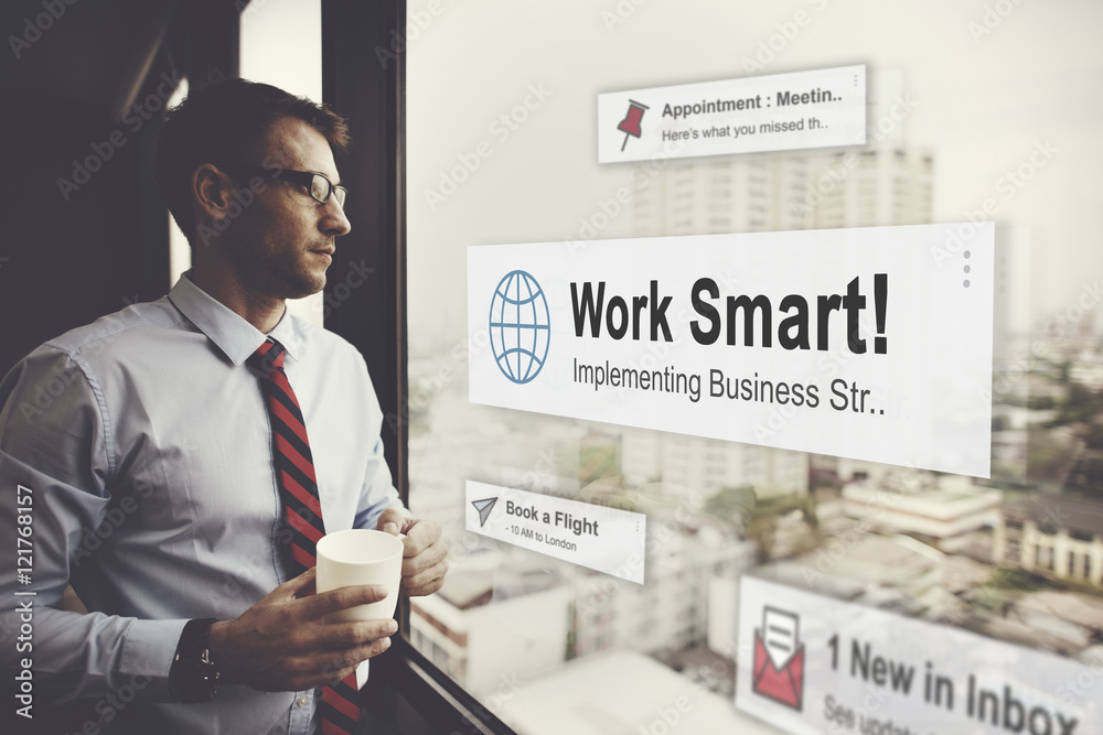 Businessman Holding coffee Thinking Relax Concept Businessman Holding coffee Thinking Relax Concept